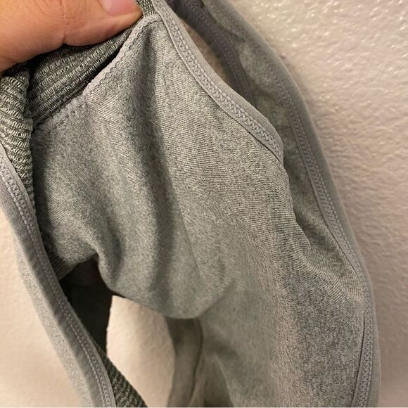 Lucky Brand padded gray Crop top Bralette waffle knit ribbed comfort seamless 2X - Picture 5 of 7